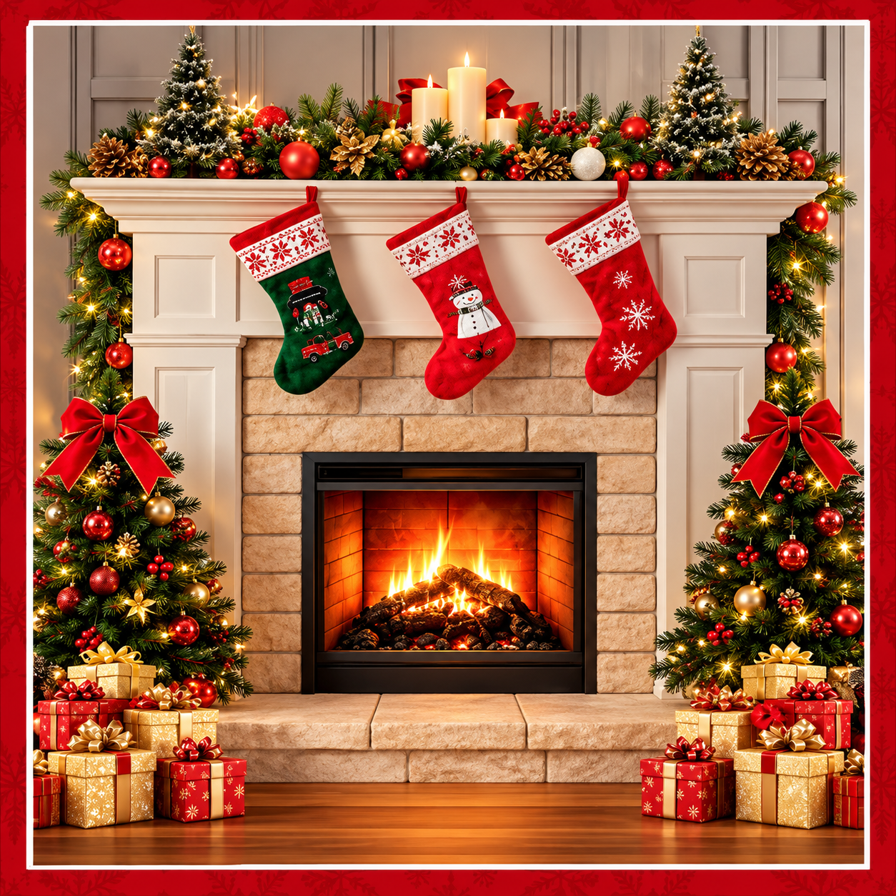 🎄 Telón Navidad Mágica™ | Decoración Gigante 2,5 × 2,1 M 🎅