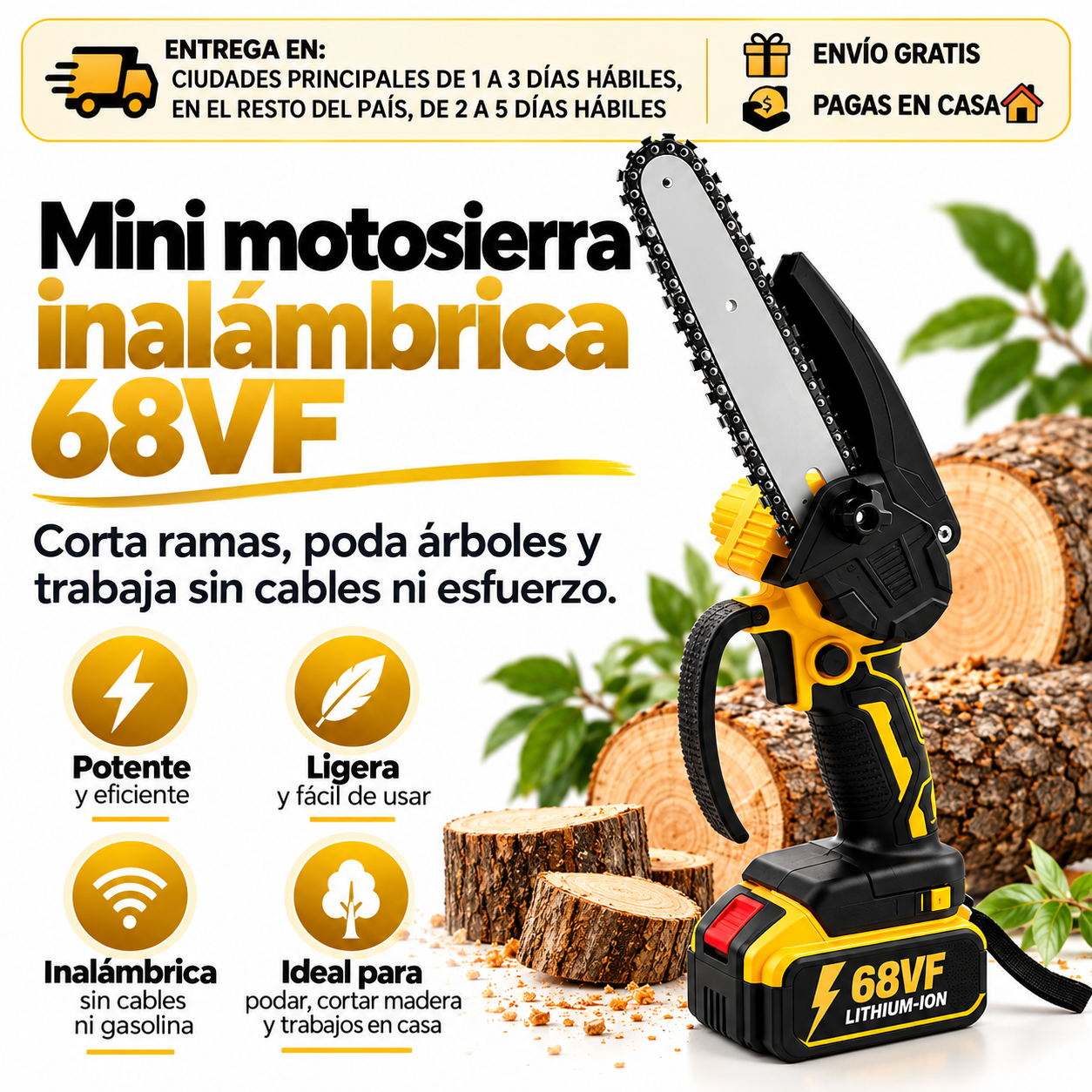 A349 Motosierra 68V simple