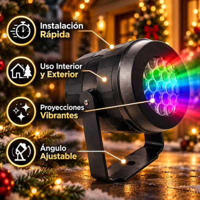 proyector led navideño multicolor