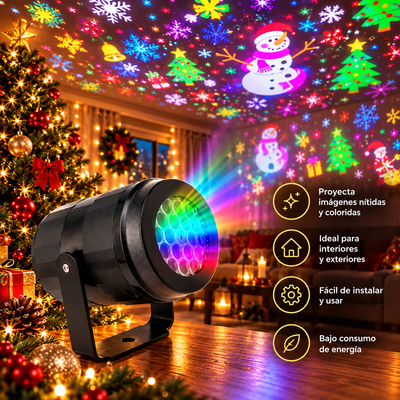 proyector led navideño multicolor