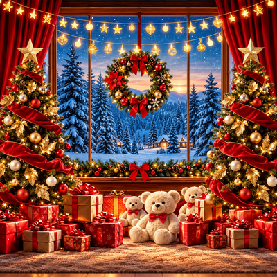 🎄 Telón Navidad Mágica™ | Decoración Gigante 2,5 × 2,1 M 🎅