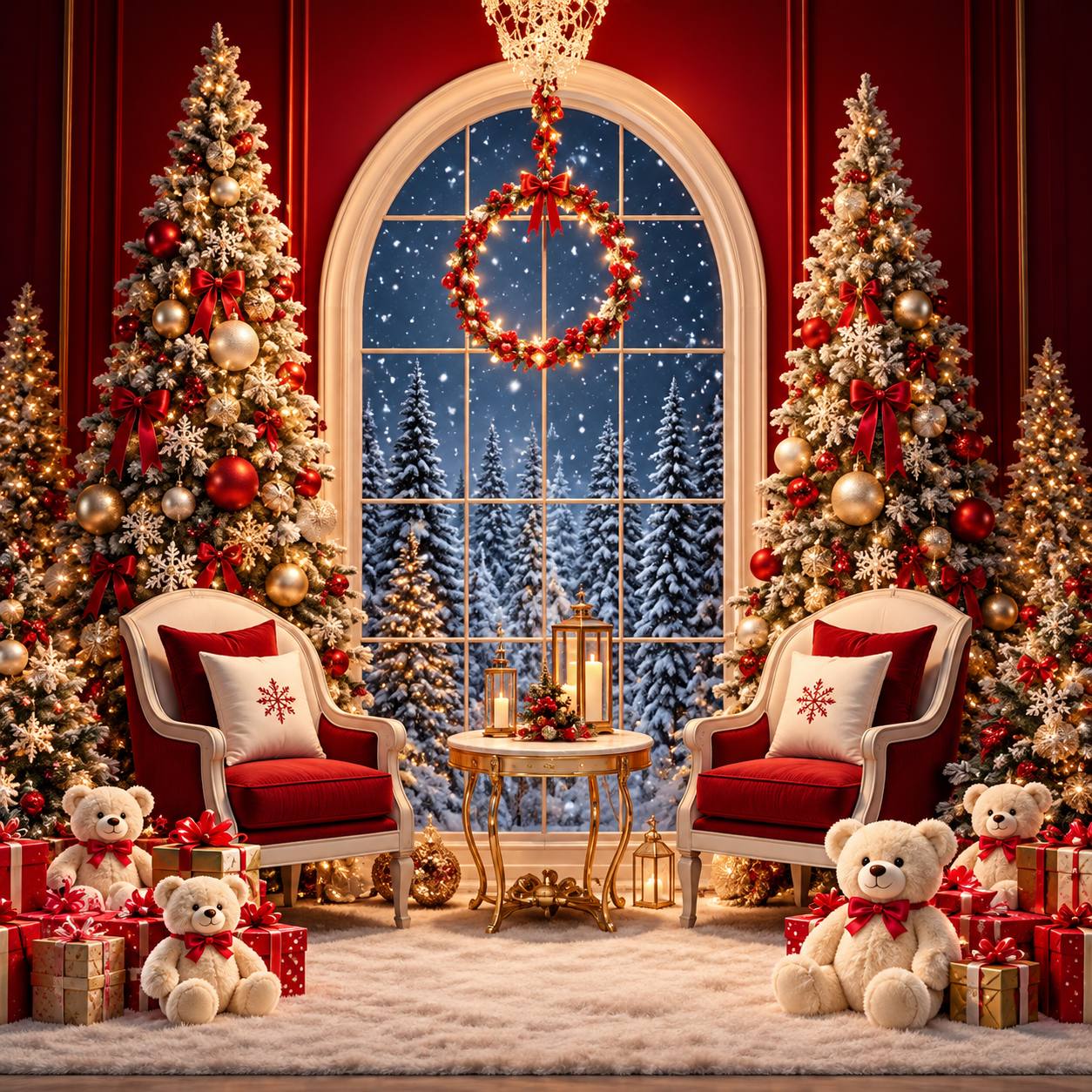 🎄 Telón Navidad Mágica™ | Decoración Gigante 2,5 × 2,1 M 🎅