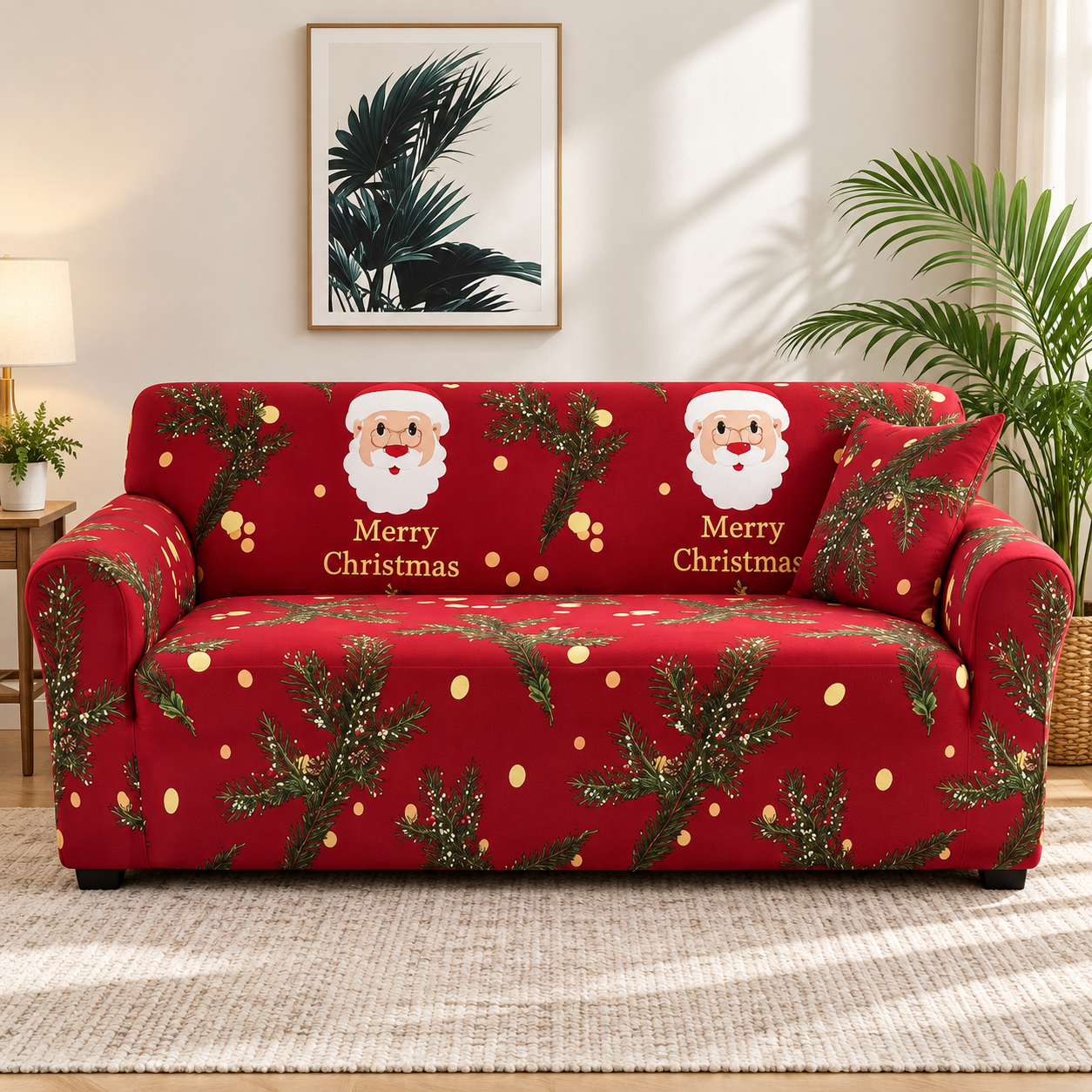 🎄 Kit de Fundas Navideñas para Sofá 3-2-1 – ¡Transforma tu Sala Esta Navidad!